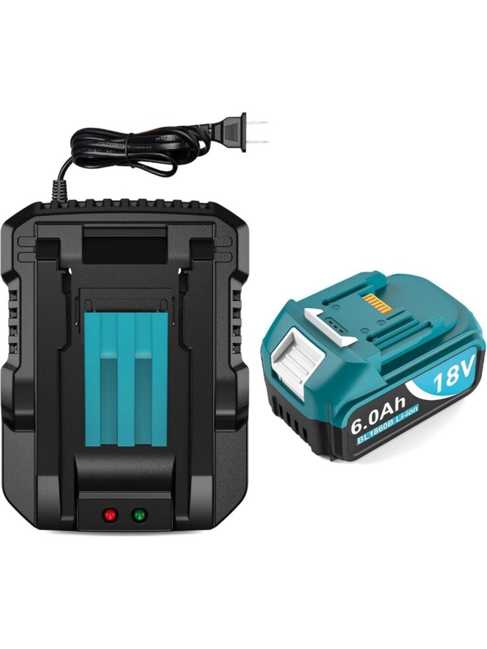 High-Capacity 6000mAh 18V Battery Replacement for Cordless Power Tools & Charger